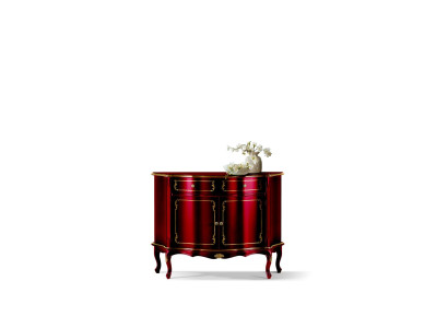 Muebles de madera de lujo italianos, aparador rojo, armario buffet para sala de estar.