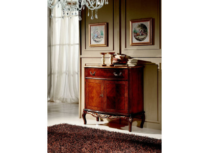 Italian wooden furniture, chest of drawers with 2 doors and 1 drawer