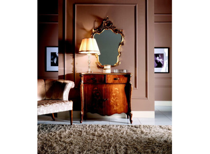 Muebles de lujo de diseño italiano, cómoda armario estilo de muebles de madera marrón