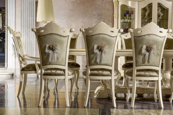 Mesa de comedor de lujo italiano de diseño muebles decoración mesas de madera maciza
