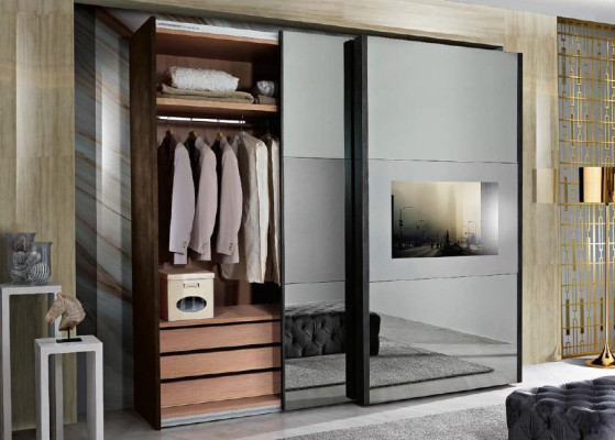 Armario Armario ropero Armarios correderos Muebles italianos para dormitorio Nuevo