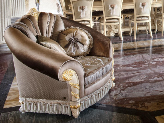 Sillón de una plaza de tela de relax acolchado de sala de estar, club, muebles nuevos, diseño de silla.