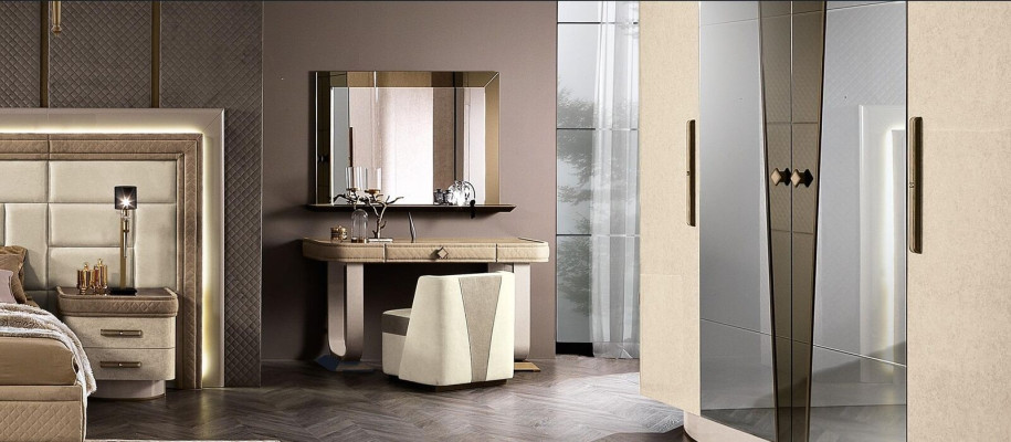 Tocador Dormitorio Taburete Conjunto Cómoda Mesa Consola Espejo