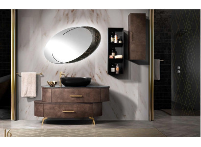 Diseño de muebles de baño Juego de 2 piezas para baño, tocador, lavamanos, negro.