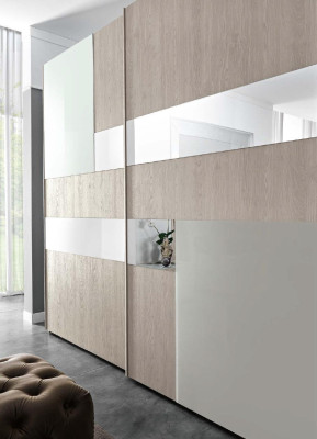 Armario con puertas correderas, espejo, armarios, dormitorio, muebles italianos