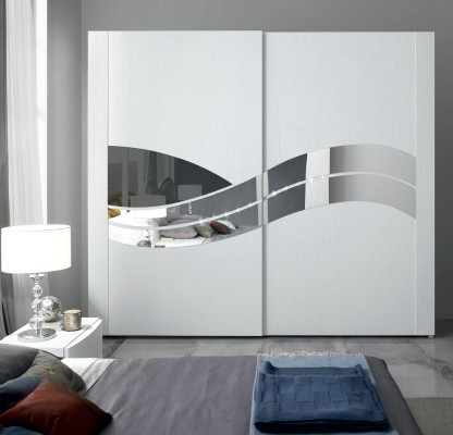 Armario de madera de lujo con diseño moderno de puertas correderas de madera, muebles de madera maciza.