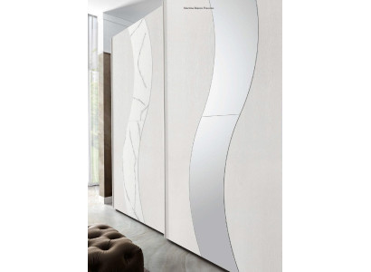 Armario con puertas correderas Armario de dormitorio Armarios Diseño de madera Moderno