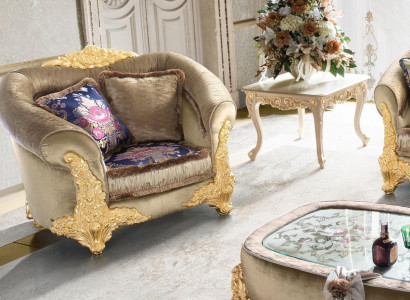 1 sillón de un asiento Diseño Art déco Silla Polster Club Nueva Relax Tela Textil Salón