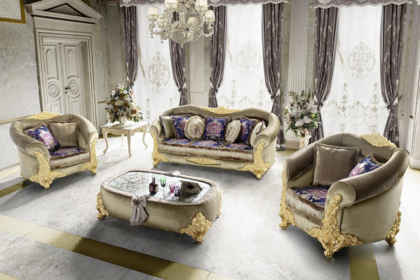 1 sillón de un asiento Diseño Art déco Silla Polster Club Nueva Relax Tela Textil Salón