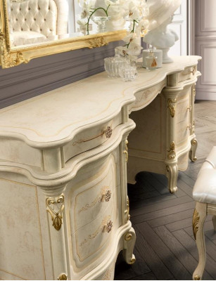 Tocador espejo consola de diseño muebles de lujo aparador cómoda madera set nuevo