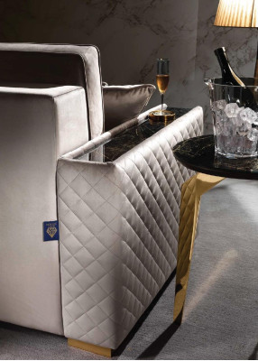 Sofá de 2 plazas de diseño moderno, tapizado en tela, sofás, muebles de asiento, conjunto de sala de estar en gris.