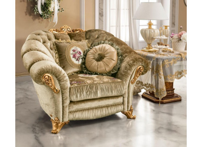Diseñador sillón tapizado sofá asiento salón barroco rococó sillón salón lounge