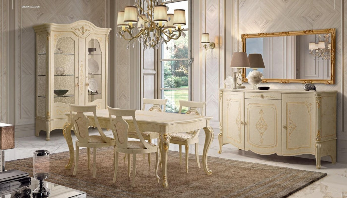 Mesas de comedor italianas Mesa de madera Mesas Muebles Mesa de comedor Estilo antiguo Mesa de madera Nueva