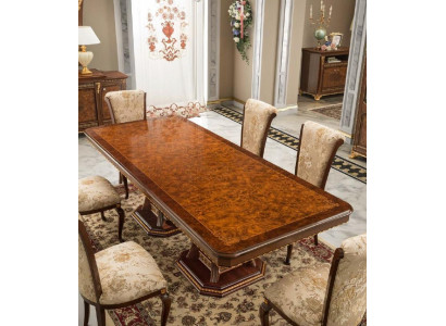 Mesa de comedor Diseño Muebles Decoración Mesas Madera maciza Mesa Nueva Lujo Italiano