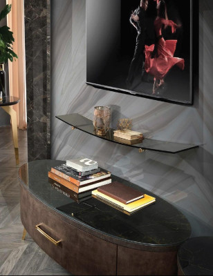 Sala de estar rtv aparador tv armario mesa cómoda mueble bajo madera moderno nuevo