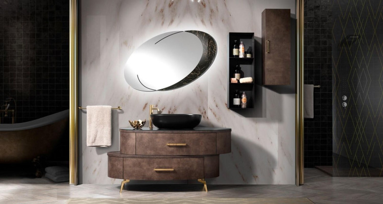 Lavabo Mueble de baño italiano Lavamanos Armario clásico