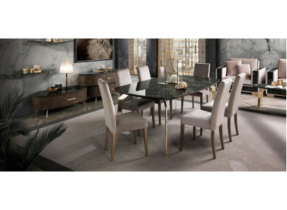 Mesa de comedor negro - Mesas de diseño moderno - Muebles de diseño de lujo - Mesa de comedor cocina