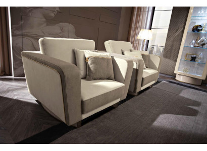 Sillón de diseño de lujo Muebles italianos Sillas de diseño Textil Sofá de sala de estar Nuevo