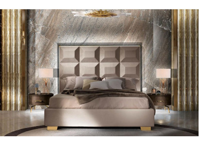 Cama Lujo Camas Marco de cama Madera Dormitorio Doble Matrimonial Muebles italianos Nuevo