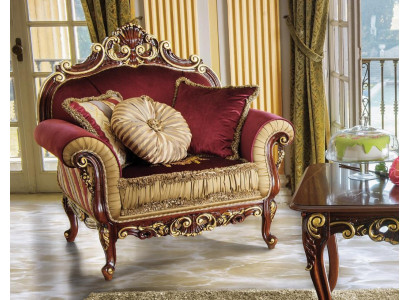 Sillón Diseño Sofá Sofá Relajarse Tela Salón Club Asiento Lujo Turquesa Barroco Nuevo