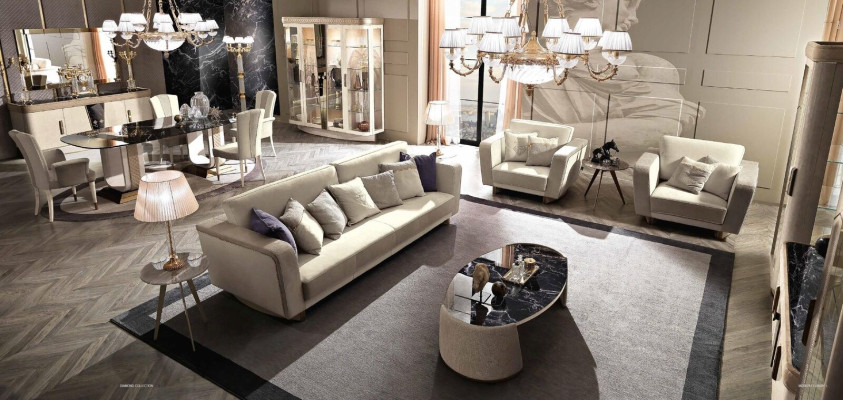 Sillón de diseño de lujo Muebles italianos Sillas de diseño Textil Sofá de sala de estar Nuevo