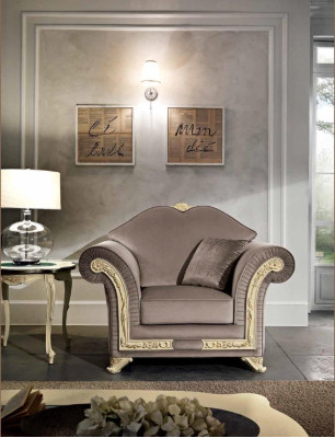 Sofá de 1 plaza para sala de estar, diseño de muebles de relax, mobiliario italiano, decoración italiana.