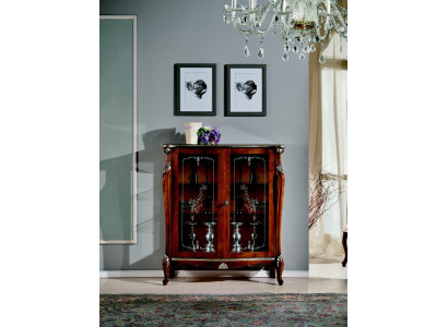 Muebles de diseño de lujo de madera estilo vitrina antiguo barroco italiano aparador.