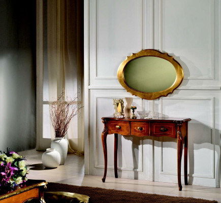 Muebles estilo barroco consola espejo madera mesas italianas grupo.