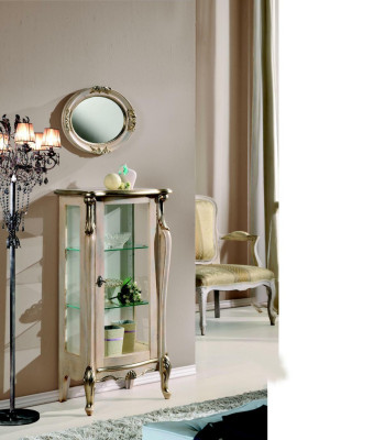 Muebles de madera estilo barroco estanterías armario de cristal vitrina armario de cristal muebles italianos