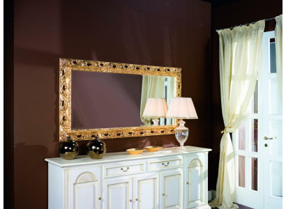 Espejo de pared con marco dorado, cristal para sala de estar 96x186 Espejo muebles de sala colgantes.