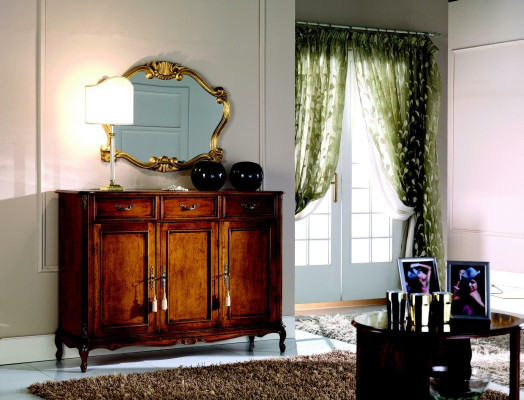 Muebles italianos en estilo barroco, comoda, armario, armarios de lujo, diseño.