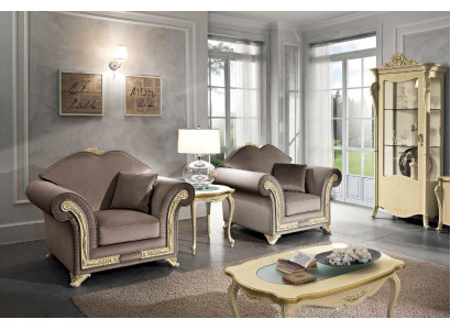 Vitrina de madera de lujo armarios de diseño de gabinetes clásicos vidrio muebles italianos