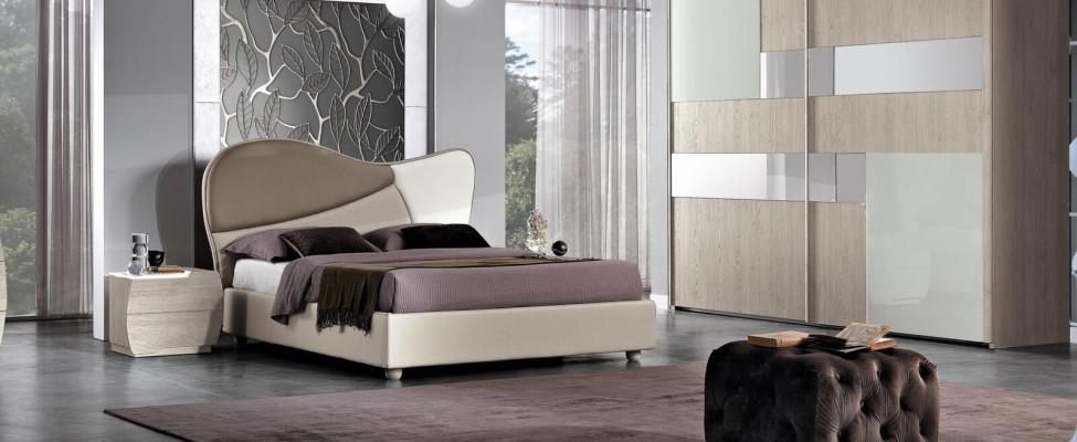 Muebles de lujo modernos Nueva cama textil 2x mesita de noche Juego de dormitorio de 3 piezas.