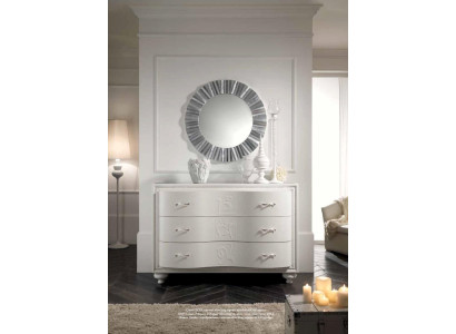 Cómoda Conjunto Espejo Consola de Lujo Cómodas Dormitorio Taburete Completo Madera