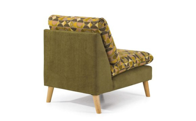 Diseño Relax Club Sillón Lounge Sofá de 1 plaza Silla de televisión Tapizado en tela