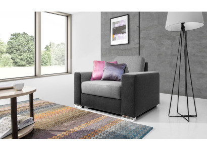 Diseño Relax Club Sillón Lounge Silla de TV con cojines Sofá de tela de 1 plaza.