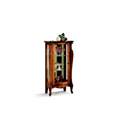 Diseño de muebles de lujo de vitrina de madera de estilo antiguo barroco italiano, muebles nuevos.