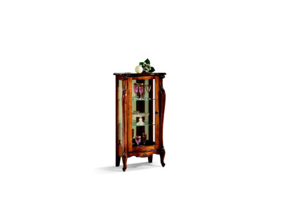 Diseño de muebles de lujo de vitrina de madera de estilo antiguo barroco italiano, muebles nuevos.