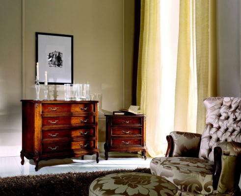 Diseño de muebles de estilo barroco, gran cómoda marrón de lujo, muebles italianos nuevos.