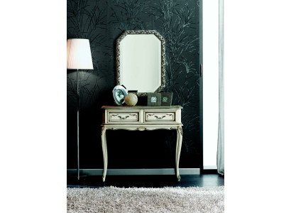 Mueble Estilo Barroco Mesa Consola Mesa de Pared Mesa Blanca Madera Clásica 90 cm Nuevo