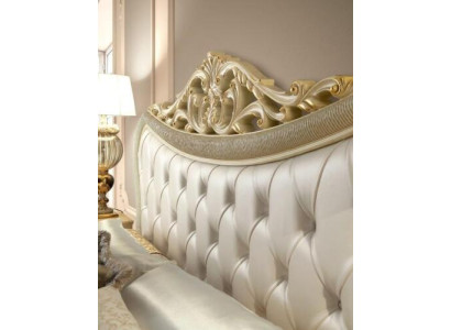 Cama doble Cama Lujo Camas de madera Estructuras de cama Marco de cama Beige Diseño Moderno