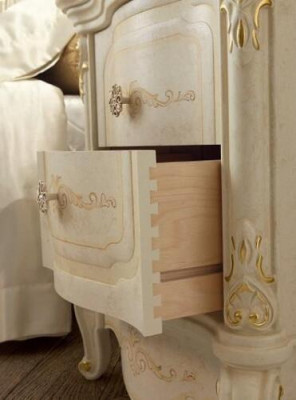 Mesita de noche 2x Mesitas de madera Mesa Consolas Noche Estilo clásico Consola Nueva