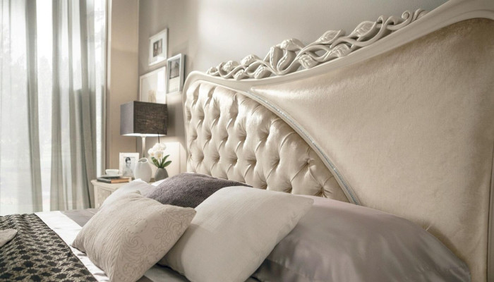 Cama doble de lujo Marco de la cama moderna Diseño de dormitorio Cama de lujo Marcos de cama Camas