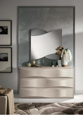 Conjunto de cómoda con espejo Mesa consola de madera Grupo armario Dormitorio Moderno