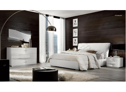 Cama Estructuras de cama Marco de cama Camas Doble Lujo Cama doble Blanco Diseño moderno