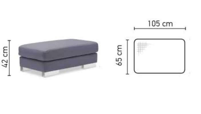 XXL Club Taburete Club Lounge Puf Puf de Cuero Otomano Diseñador Textil