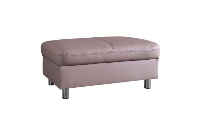 XXL Club Lounge Taburete Puf de Cuero Otomano Textil de Diseño Reposapiés de Diseño