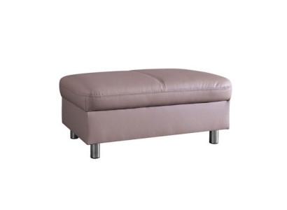 XXL Club Lounge Taburete Puf de Cuero Otomano Textil de Diseño Reposapiés de Diseño
