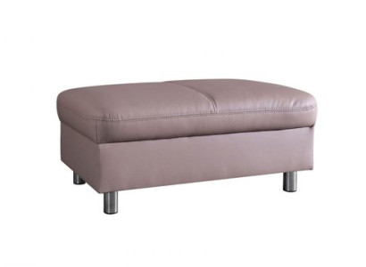 XXL Club Lounge Taburete Puf de Cuero Otomano Textil de Diseño Reposapiés de Diseño