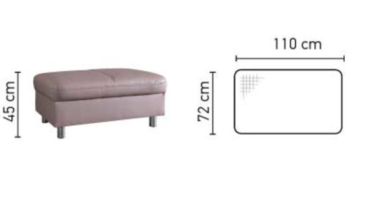XXL Club Lounge Taburete Puf de Cuero Otomano Textil de Diseño Reposapiés de Diseño